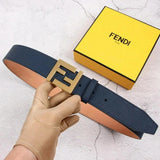 FENDI Belt Top version New Men's Leather Belt Little Monster Genuine Leather Business Smooth Buckle Belt