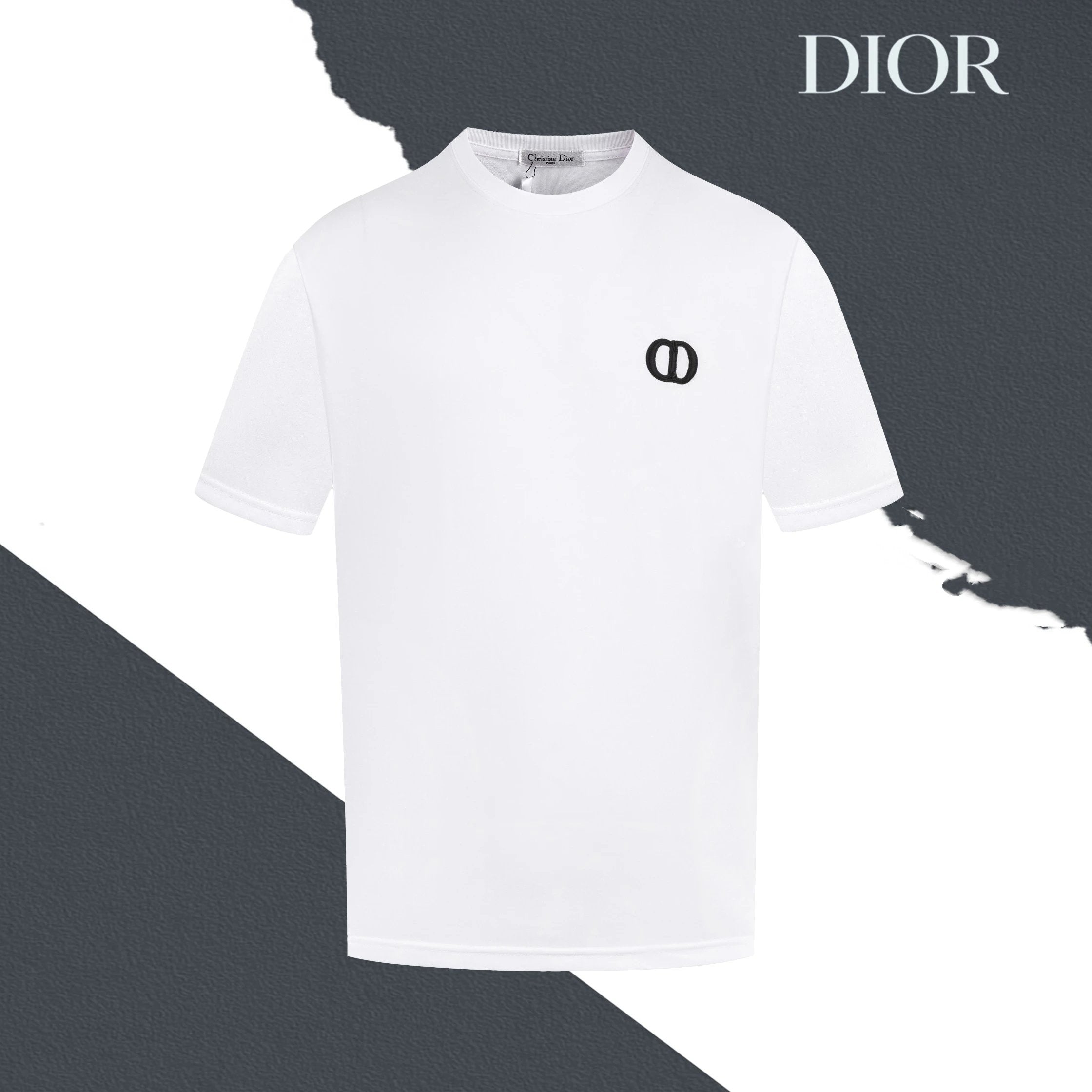 Dior T-shirt Chest Small Logo Letter Embroidery logo round Neck Short Sleeve25ss New pure cotton T Unisex T-Shirt OS Loose Fit Base Shirt Top Half Sleeve T-Shirt