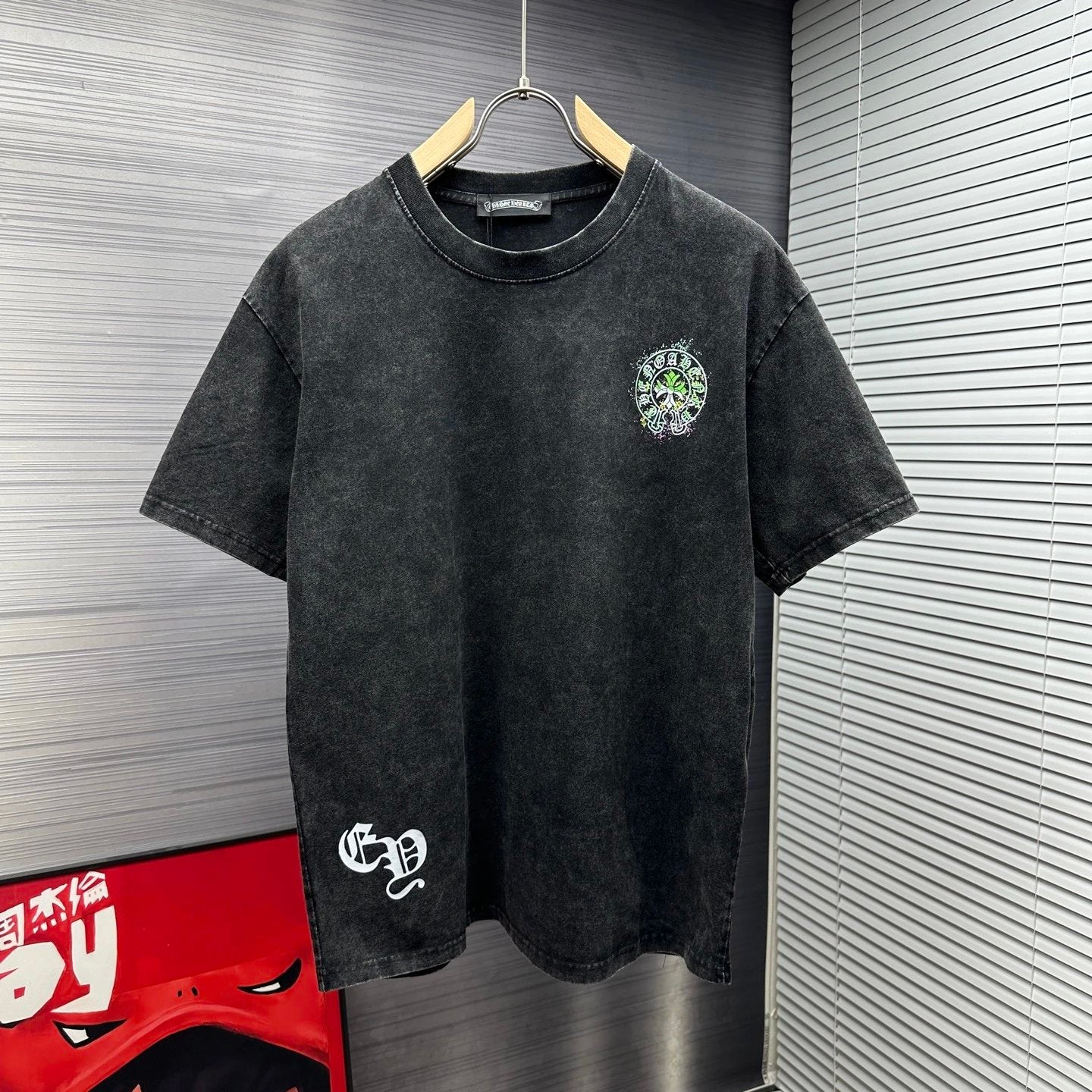 Chrome Hearts T-shirt Front and back horseshoe print logo round Neck Short Sleeve25ss New pure cotton T Unisex T-Shirt OS Drop Shoulder Loose Fit Base Shirt Top T-Shirt Short Sleeve