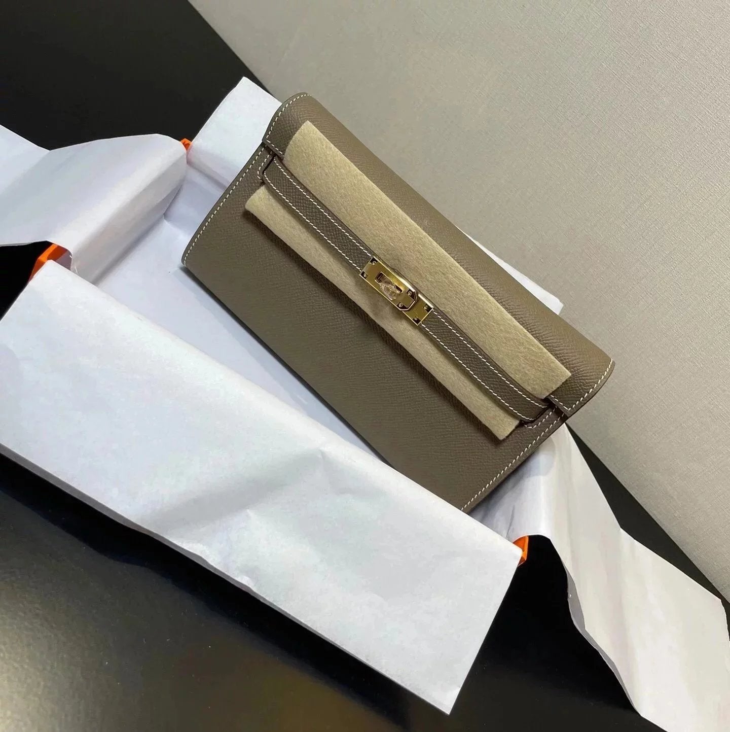 Hermes women's bag Top version hermeskellywoc2021New Second Generation Mini Kelly Bag togoWOC Import Epsom Women's Leather Shoulder Crossbody Bag