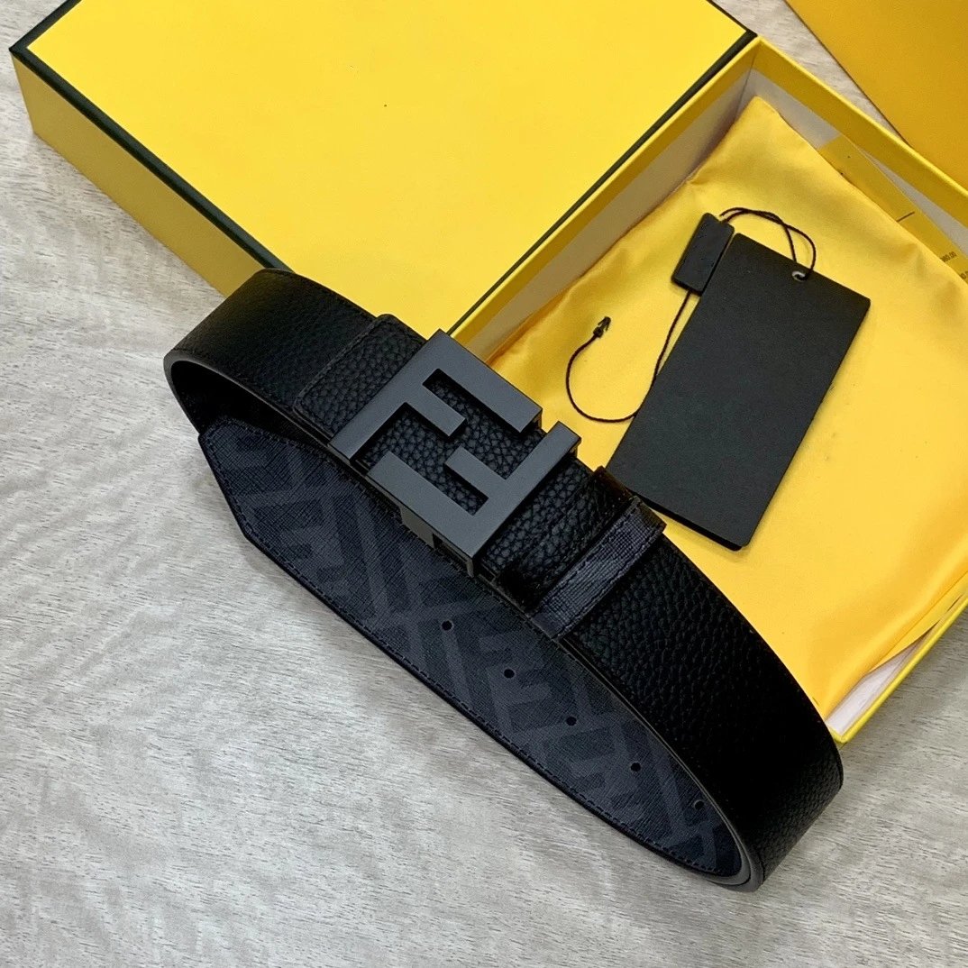 FENDI Belt Light Luxury Men's Fashion Classic Double Ring Belt