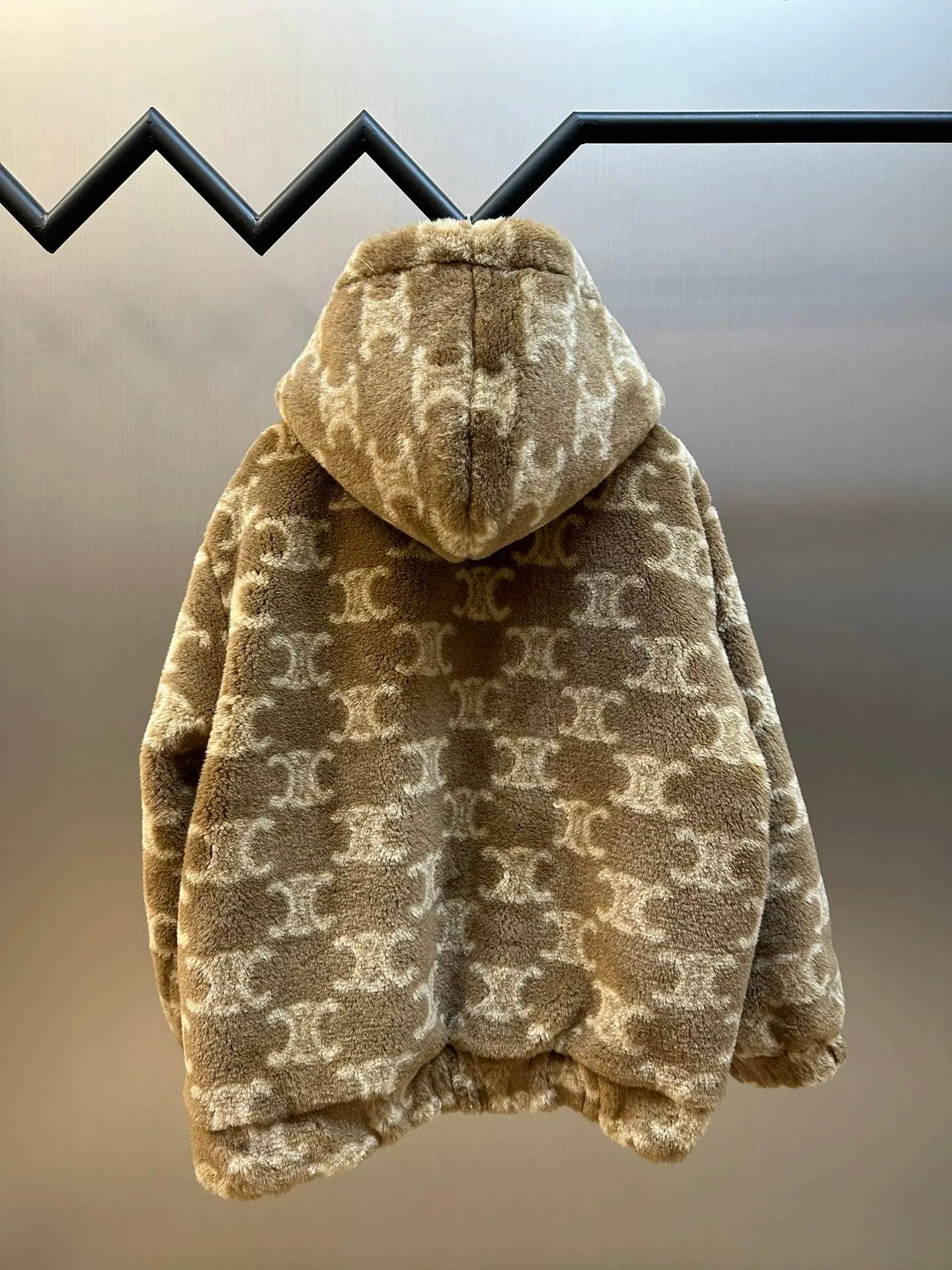 Celine Jackets Wool Teddy Coat Unisex Autumn Winter New Sports Casual Loose Versatile