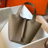 Hermes women's bag Top version Women's Bag21New Handmade picotin Bucket Bag1822Vegetable Basket Bucket Bag Handbag