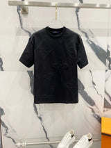 Louis Vuitton LV T-shirt Full-body Brand Letter Embroidery logo round Neck Short Sleeve25ss New Pure Cotton Unisex Style T T-shirt OS Loose Fit Base Shirt Top Half Sleeve T-Shirt