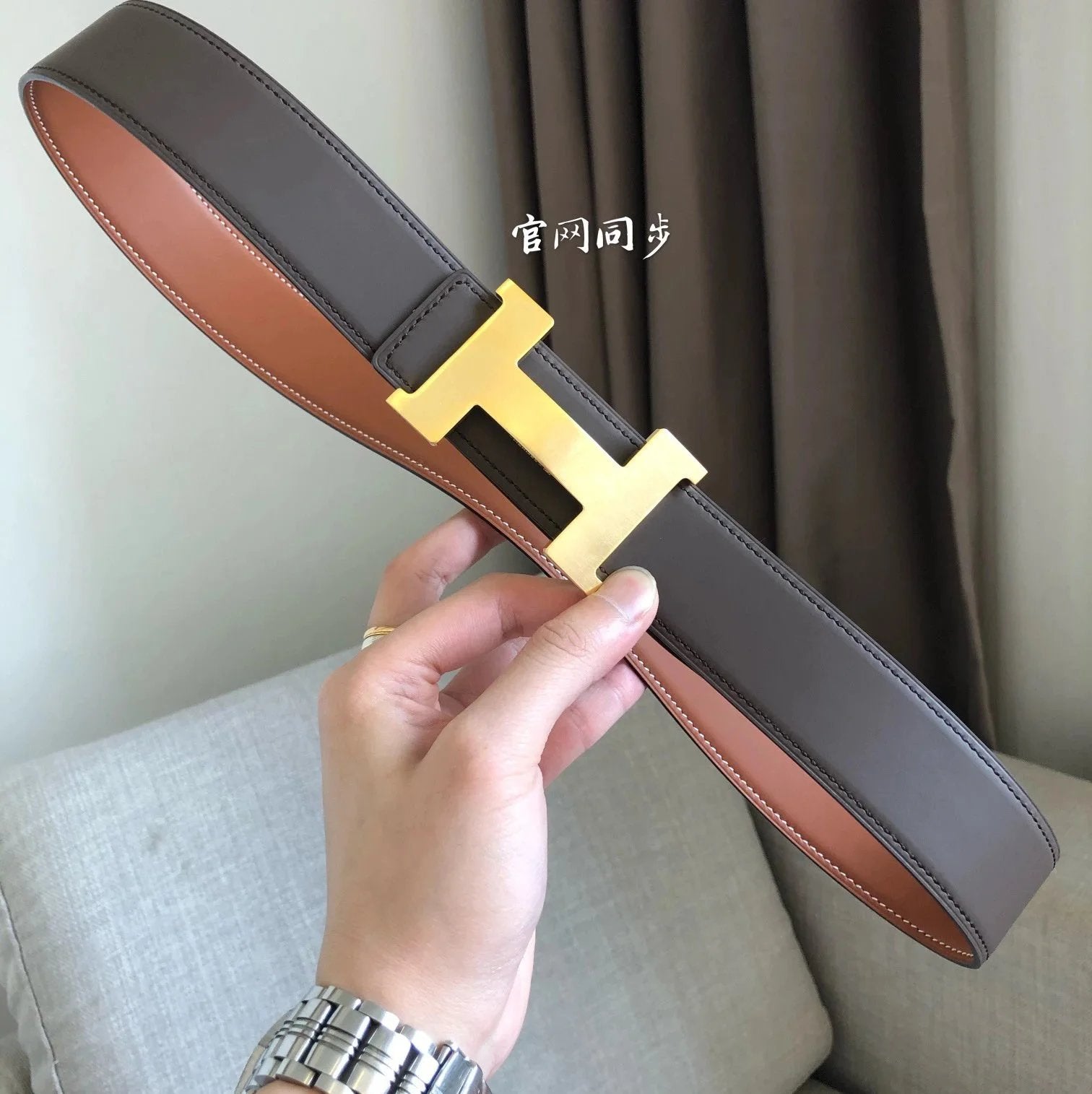 Hermes Belt Top version Double-Sided Cowhide Men's Women's Belt Genuine Leather Business Man's Belt Italy Imported First Layer Cowhide Leather Pure Original Leather Pure Steel Buckle Pant Belt3.8Centimeter Wide