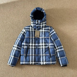 Burberry Down jacket SS23Solid Color Plaid Detachable Hood Classic Down Jacket Unisex