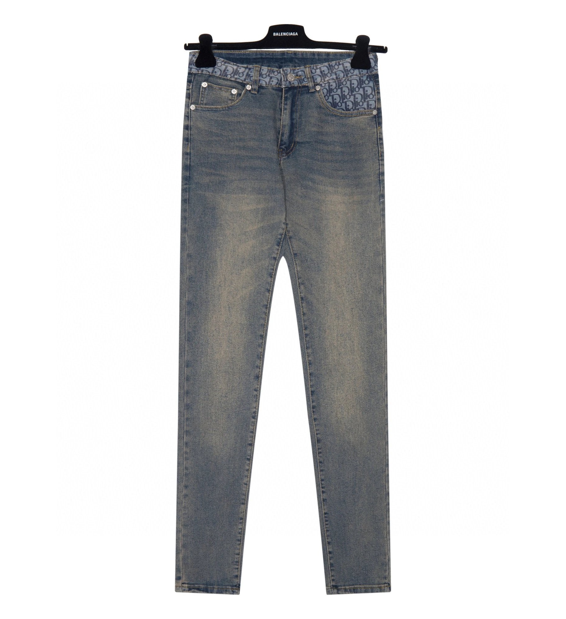 Dior Jeans Pocket Embossing Brand logo25ss Spring Summer New Straight Loose Slim Fit Jeans Unisex Long Pants