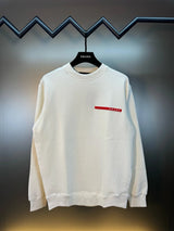 PRADA Hoodie Round Neck Sweatshirt Long Sleeve Base Shirt Jacket Top Fashion Unisex Sports Casual Loose Fit Versatile Autumn Winter New Arrival2024New Recycled Technology Fabric