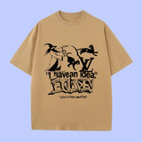 Louis Vuitton LV T-shirt Wizard Slogan Print on Chest logo round Neck Short Sleeve25ss New Pure Cotton Unisex Style T T-shirt OS Loose Fit Base Shirt Half Sleeve T-Shirt Top Half Sleeve