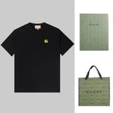 Gucci T-shirt Chest logo Letter Embroidered Crew Neck Short Sleeve25ss New Pure Cotton Unisex Style T T-shirt OS Loose Fit Base Shirt Top Half Sleeve T-Shirt