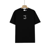 Burberry T-shirt Chest TB Letter Embroidery logo round Neck Short Sleeve25ss New pure cotton T Unisex T-Shirt OS Drop Shoulder Loose Fit Base Shirt Top T-Shirt Short Sleeve