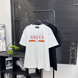 Gucci T-shirt Classic Style Letter Front Print logo round Neck Short Sleeve25ss New pure cotton T Unisex T-Shirt OS Loose Fit Base Shirt Top T-Shirt Short Sleeve