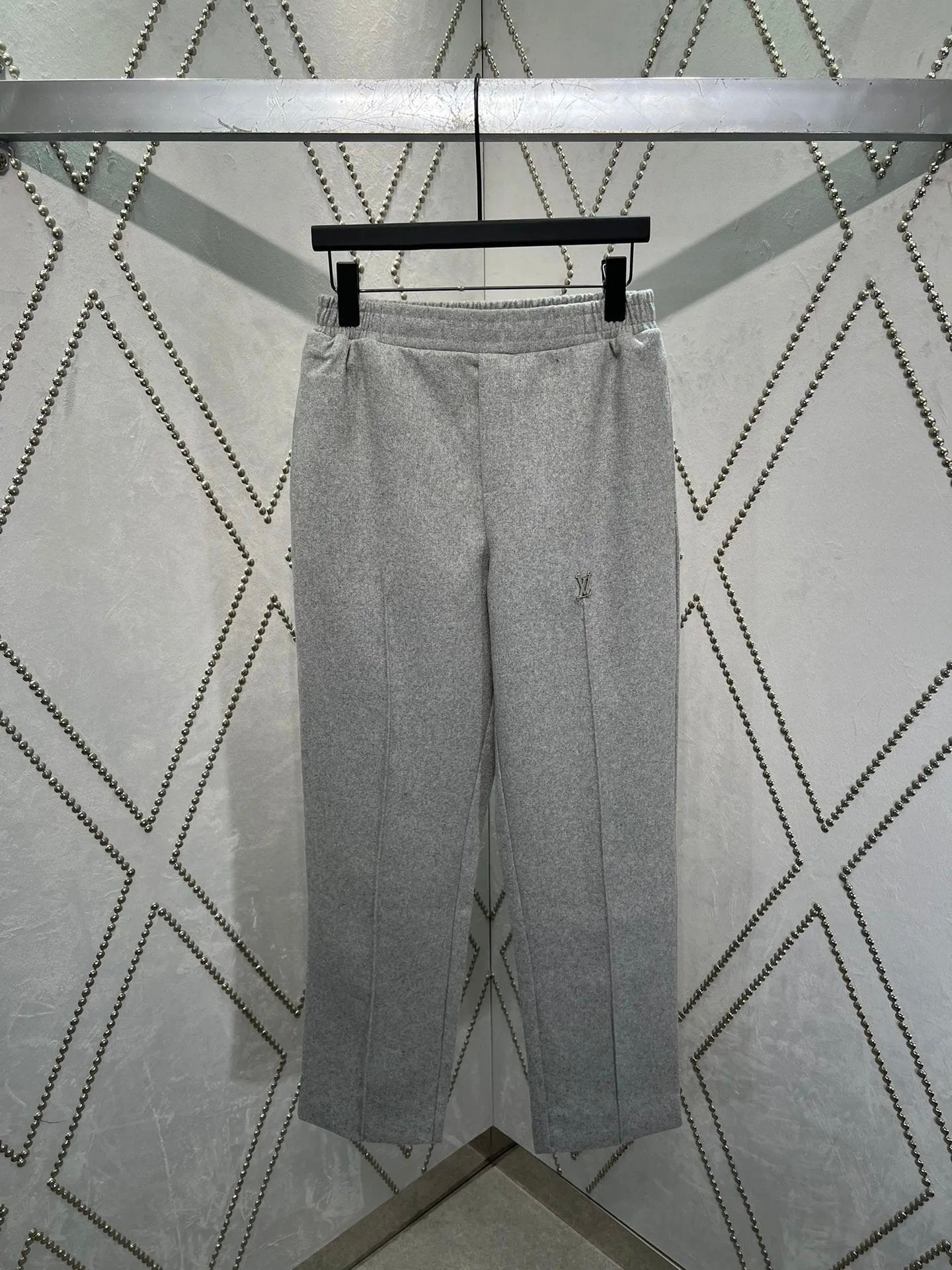 Louis Vuitton LV Sweatpants Wool Straight-Leg Sweatpants Unisex Winter Thickened Warm Versatile Casual Long Pants