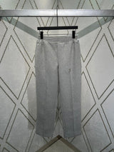 Louis Vuitton LV Sweatpants Wool Straight-Leg Sweatpants Unisex Winter Thickened Warm Versatile Casual Long Pants