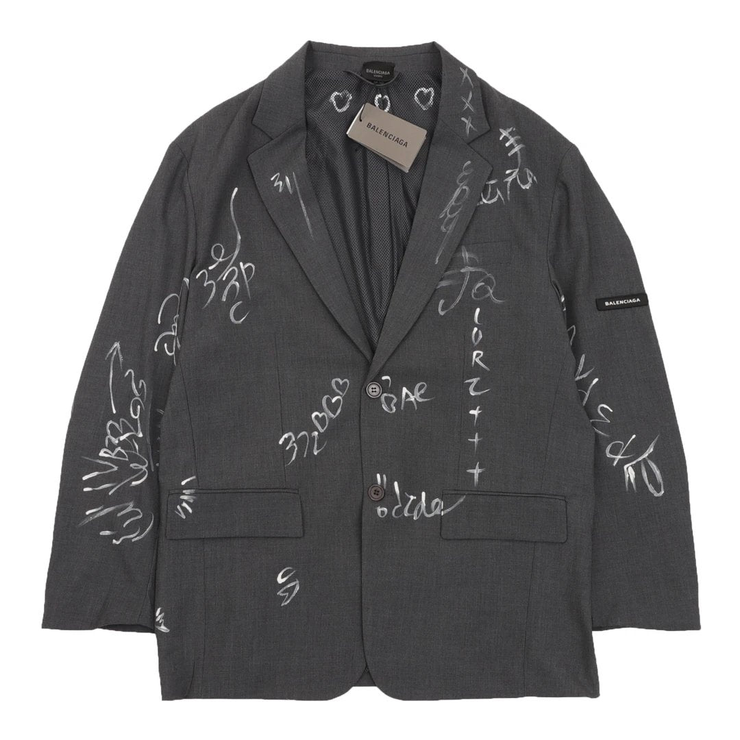Balenciaga Jackets New Graffiti Jacket Suit os Couple Style Jacket for Men and Women