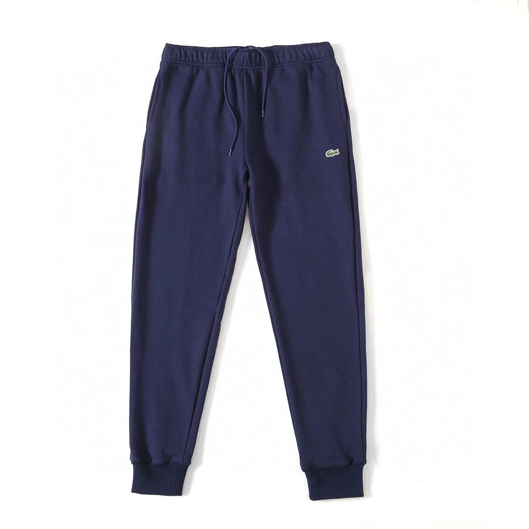 Lacoste Sweatpants Top Version New Basic Solid Color Small Icon Logo Terry Couple Ankle-Tied Casual Trousers Sweatpants