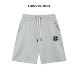 Louis Vuitton LV Shorts Letter Pattern Printing logo Five-point Shorts25ss New Drawstring Casual Summer Pants5Two-in-One Casual Sweatpants for Men and Women, Pure Cotton Joggers