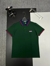 Gucci T-shirt Chest Pocket Letters logo Embroidery POLO Shirt Lapel Short Sleeve25ss New Unisex Summer Short Sleeve OS Loose T Business Half Sleeve Shirt Plus Size T-Shirt