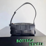 Bottega Veneta Women's Bag Top version Original Genuine Goods Leather Yang Mi Brick Underarm bag2022New Original Surrogate Shopping-Grade Large Plaid Woven Soft Lambskin Shoulder Bag Underarm Bag BRICKCASSETTE Underarm Bag Handbag Women's Bag