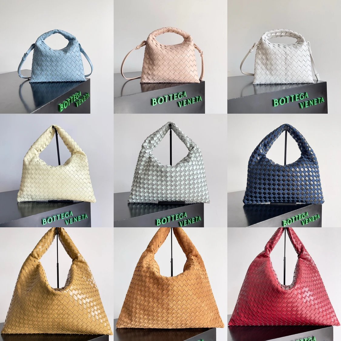 Bottega Veneta Women's Bag Top version 【High Quality】Hot Sale HOP Handbag Backpack Tote Bag Large Shopping Commuter Bag New miniHop Women's Bag Mini Messenger Bags New Large Shopping Bag hobo Underarm bag“Conspicuous Bag”Hop