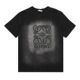 LOEWE T-shirt Chest Washed Letter Print logo round Neck Short Sleeve25ss New pure cotton T Unisex T-Shirt OS Loose Fit Base Shirt Top Half Sleeve T-Shirt