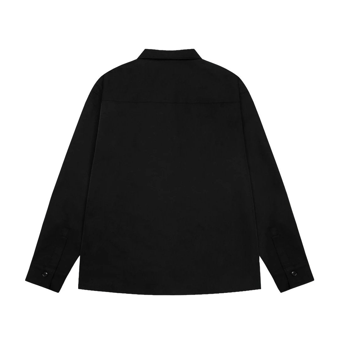 Dior Shirt Pocket logo Embroidered Zipper Thickened Shirt Fabric Unisex Jacket