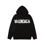 Balenciaga Hoodie Masking Yellow Tape logoG Hooded Sweatshirt Jacket for Men and Women, Sports Casual Style OS Loose fit versatile style