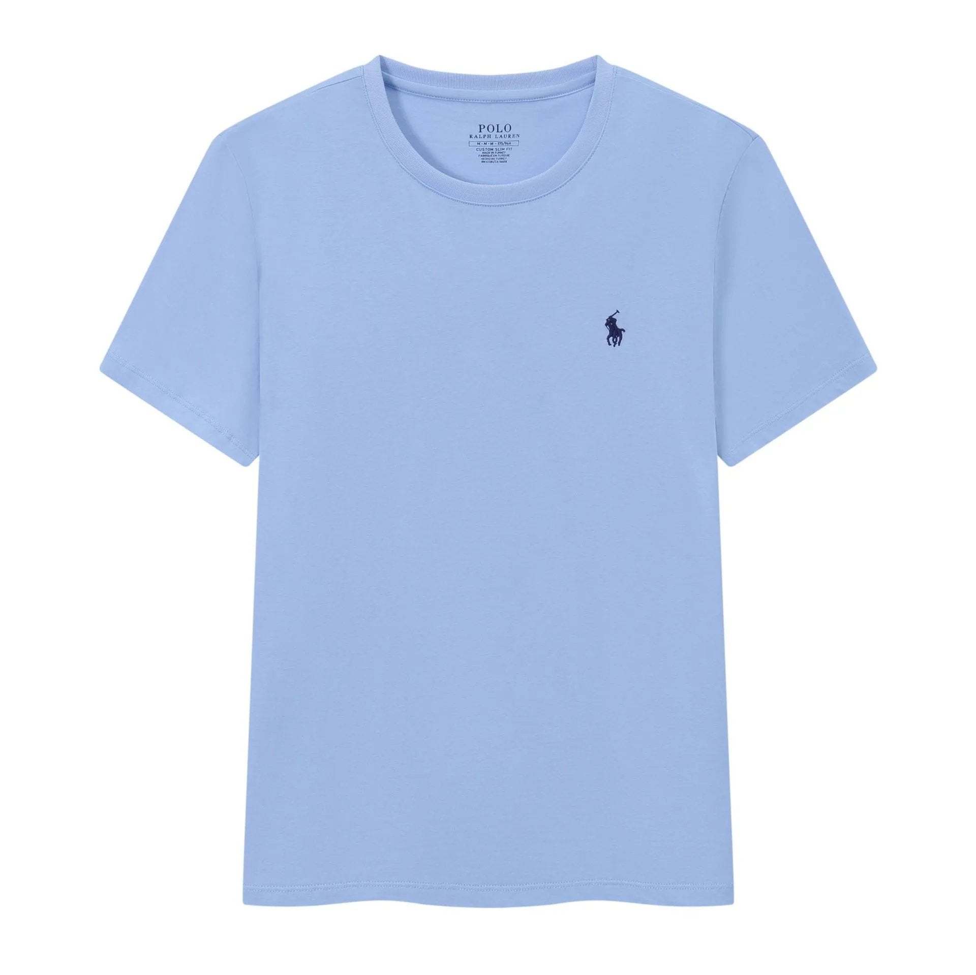 Ralph Lauren T-shirt D77Summer New Cotton round Neck Short Sleeve Men T T-shirt Solid Color Casual Fashion Half Sleeve Bottoming Shirt-CY
