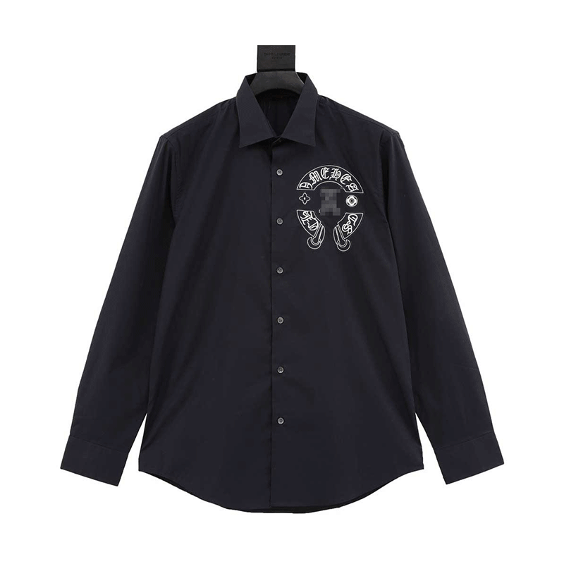 Chrome Hearts Shirt Joint-Name Patch Shirt Long Sleeve Men and Women Same Style