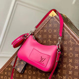 Louis Vuitton LV Women's Bag Top version 【Overseas Inspection-Free Edition】M21091M20999M20998Water Ripple Series MARELLINI Handbag Messenger Women's Bag Three-in-One Croissant Moon Bag Mahjong Bag Shoulder Bag Messenger Bag Handbag Hand Bag