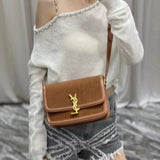 YSL Women's Bag Top version 【New Arrivals】Autumn and Winter New Corduroy Series solferinobox Handbag IT Crossbody Bag Shoulder Bag2022Winter Women's Bag