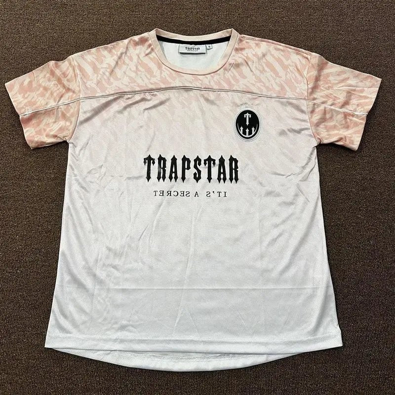 Trapstar T-shirt Fashion Brand American22No. Embroidered Jersey T T-shirt New Duplex Printing Summer Breathable Top Short Sleeve