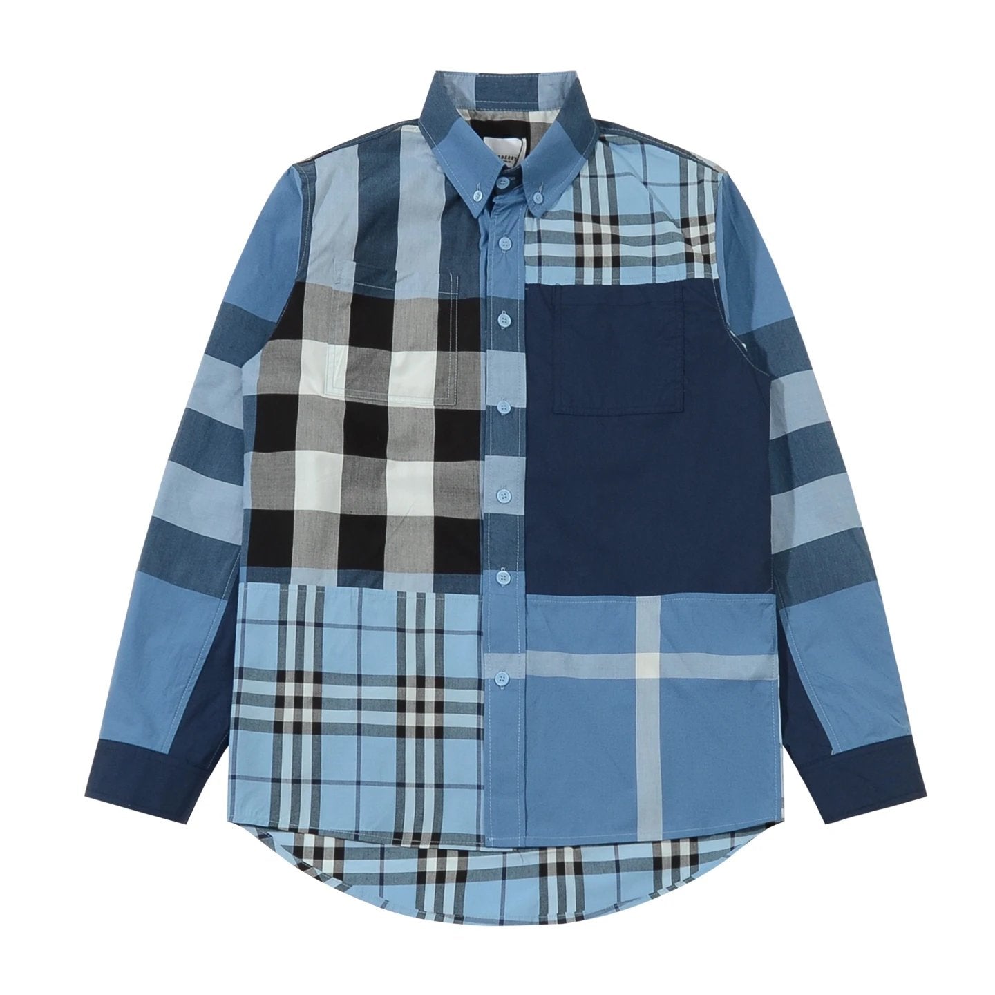 Burberry Shirt Allover Plaid Pattern logo Long Sleeve Shirt25ss New Solid Color Vintage Plaid Striped Cotton Patchwork Striped Unisex Jacket Shirt Casual Business Versatile
