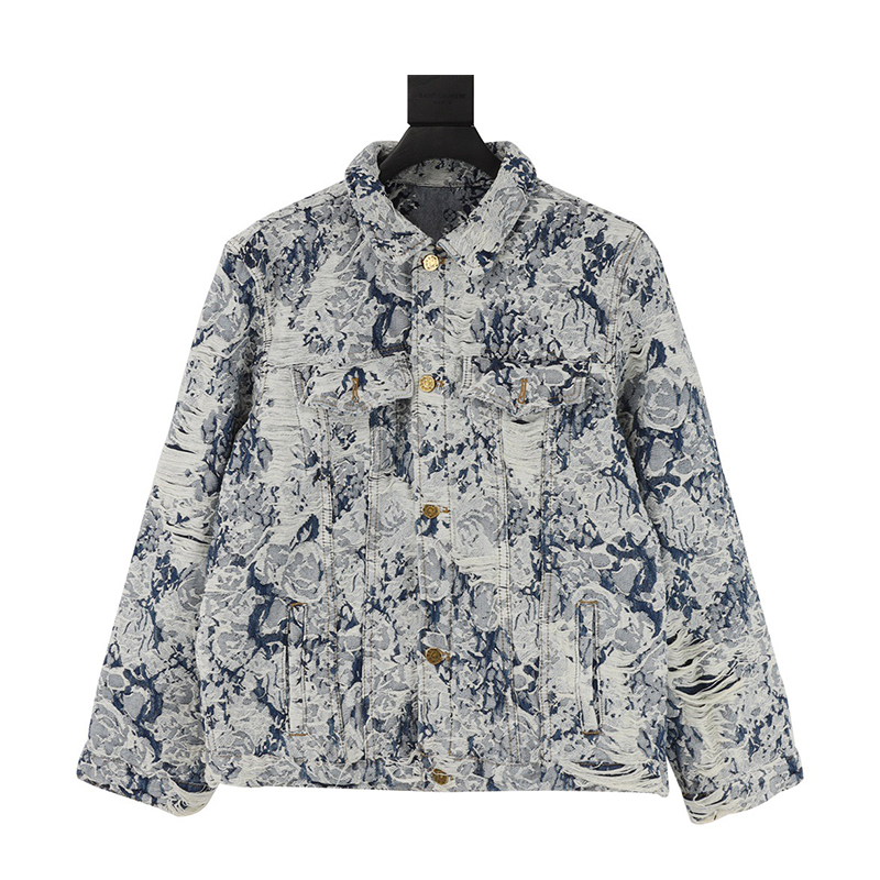 Louis Vuitton LV Jackets Coat Snowflake Denim Coat for Men and Women