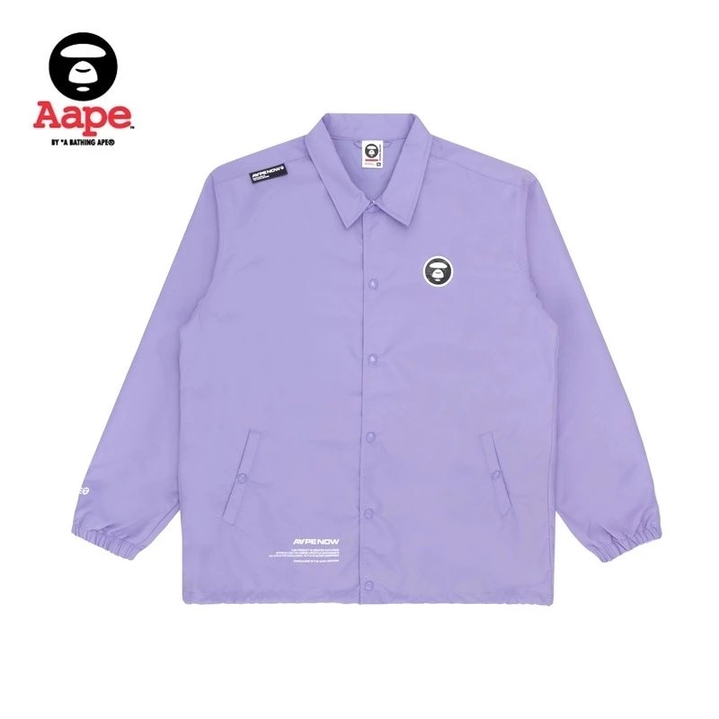 Bape Jackets Top Version Men's Spring and Summer Ape Face Cool Handsome Letter Printed Simple Coach Jacket Jacket