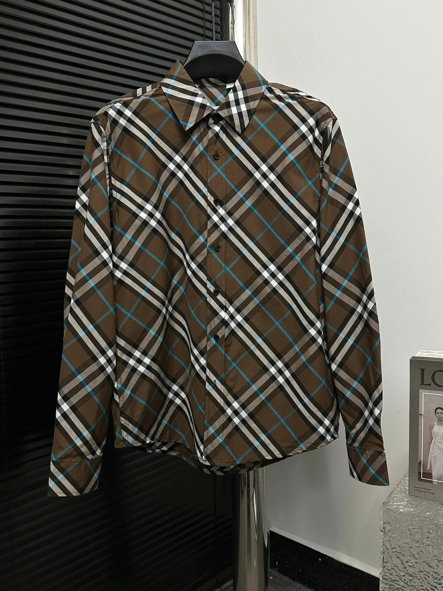 Burberry Shirt 24ss New Autumn Winter Plaid Contrast Long Sleeve Shirt Unisex Versatile Business Casual Slim Fit Jacket