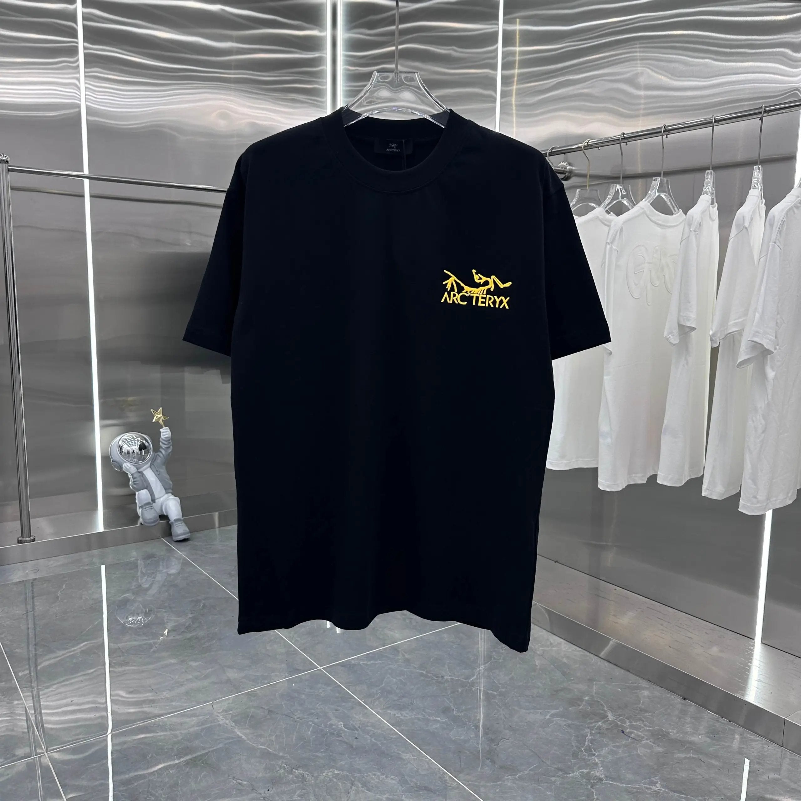 Arc'teryx T-shirt Back with Unique Print logo round Neck Short Sleeve25ss New Pure Cotton Unisex Style T T-shirt OS Loose Fit Base Shirt G Home Short Sleeve T-Shirt Top Short Sleeve