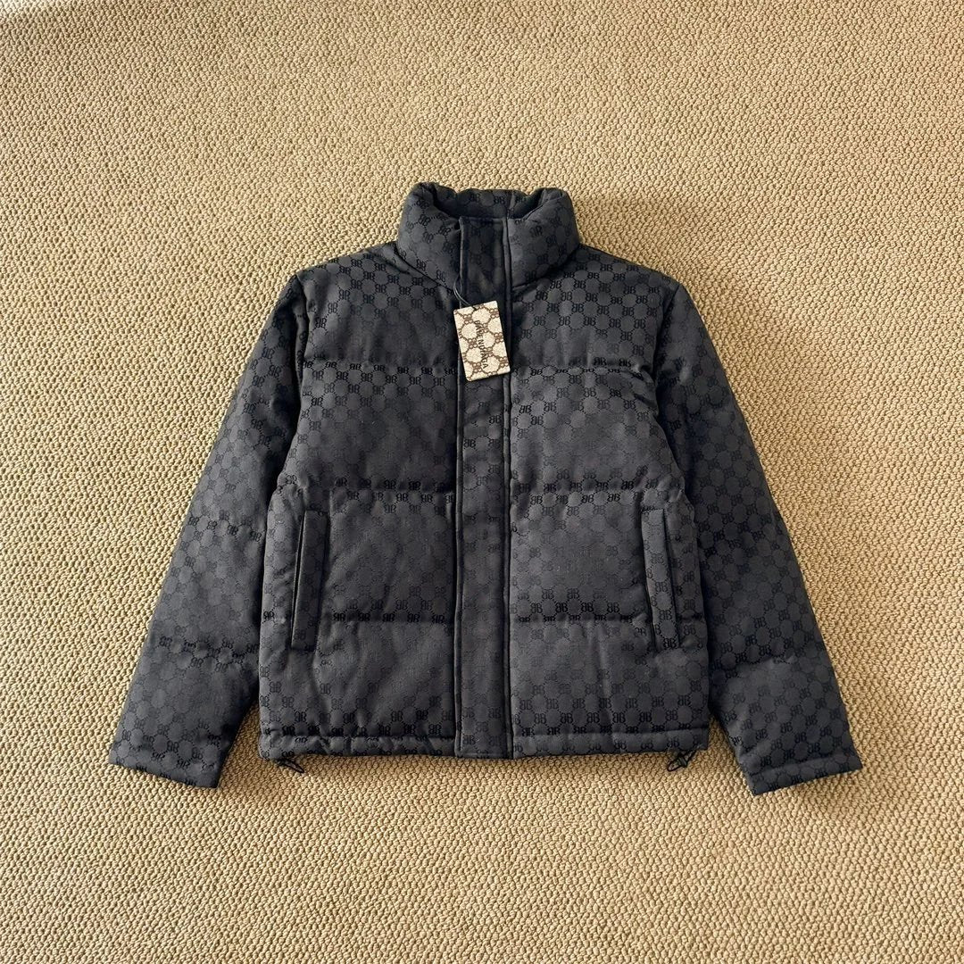 Balenciaga Down Jacket SS23Collaboration Double B Full Print Jacquard Down Jacket(New National Standard80Velvet)