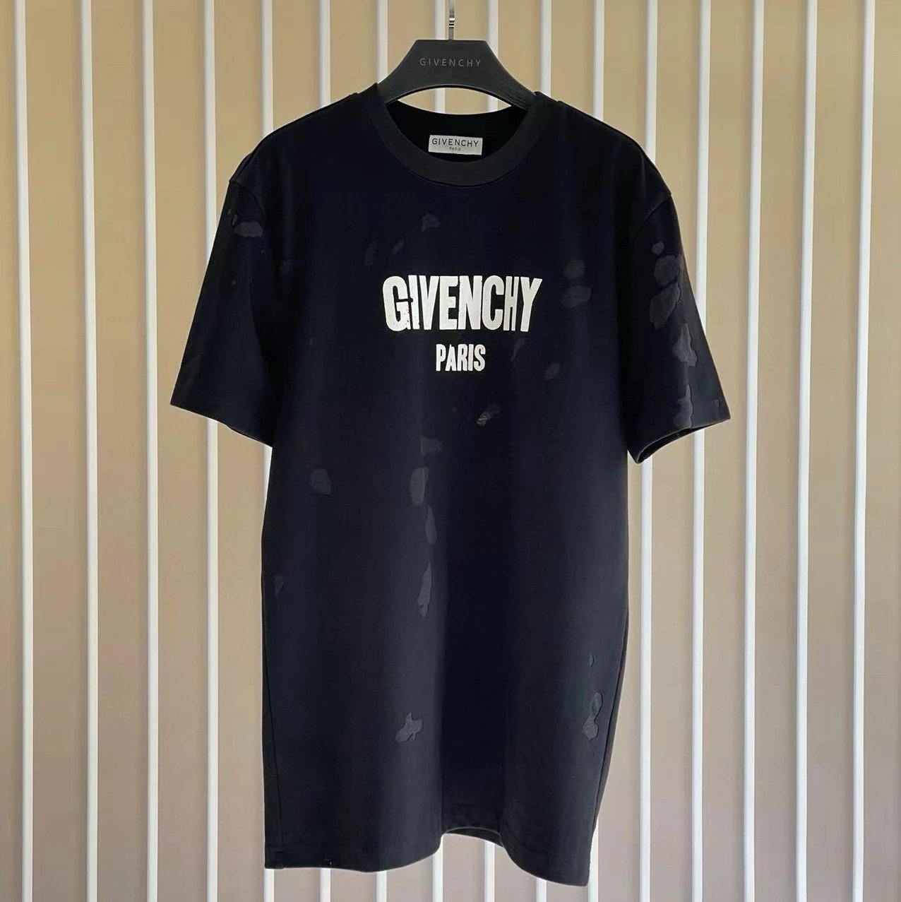 Givenchy T-shirt Top Version Counter Same Collection1Cotton Short Sleeve T T-shirt Men's and Women's Loose Bottoming Shirt2024New Summer