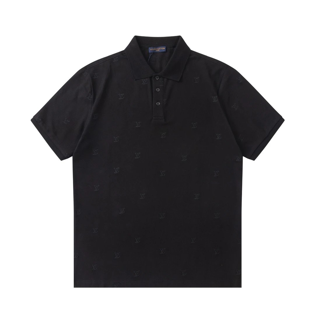 Louis Vuitton LV T-shirt High Density Embroidery Small logoPOLO Short Sleeve Turn-down Collar Shirt Unisex Summer Solid Color Loose Fit T Business Commuter Short Sleeve Shirt Plus Size