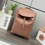 LOEWE Backpack Top version 【Matching Original Leather】24New Backpack Glossy Soft Cow Leather Flamenco Backpack Men's New Backpack Genuine Leather Backpack Casual Backpack New Men's Bag New Women's Bag Backpack Shoulder Bag Sports Bag Luggage Bag