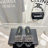 Chanel Shoes High Quality Counter New Mier Slippers
Temperament wild！High-End Quality，It Looks Super Nice on My Feet！
Vamp Woolen Material/Sheepskin Lining Pad
Exquisite Handmade Electric Embroidery
Classic Never out of Date.
Handmade Diamond Grid Stitchi