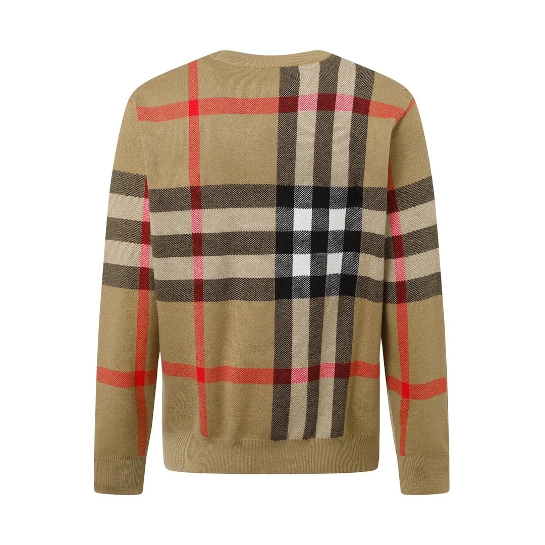 Burberry Sweater Striped Crew Neck Knit Sweater B Long Sleeve Pullover Thickened Lazy Style OS Loose Fit Unisex Top Jacket Versatile Casual Wearable Inside and Outside