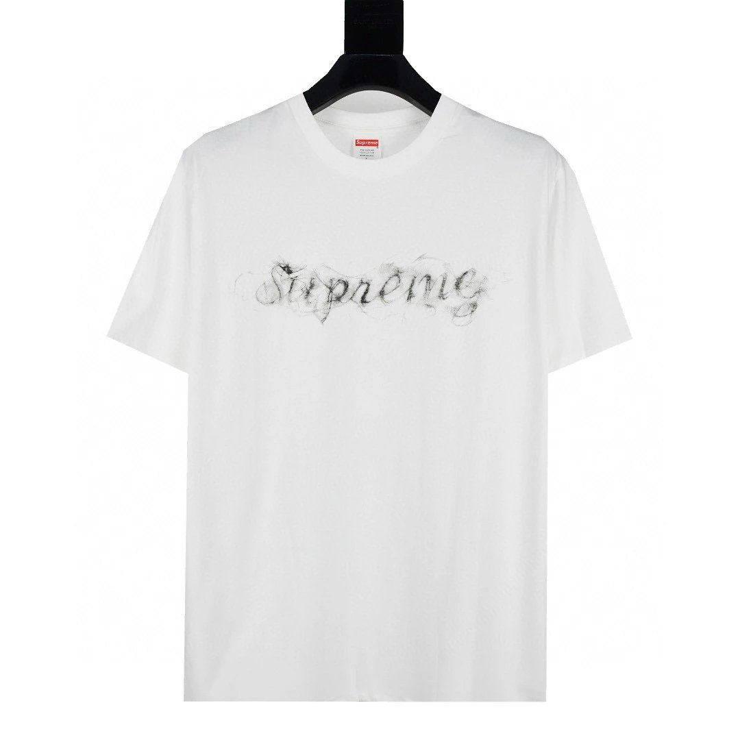 Supreme T-shirt Top Version Counter Same Style Pure Cotton Summer Men's and Women's Same Fashion Loose All-Matching2024New Short Sleeve T T-shirt