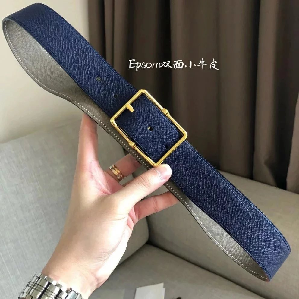 Hermes Belt Top version High Quality H Home Belt Men's Imported Calfskin Double-Sided Available Belt Width3.8cm