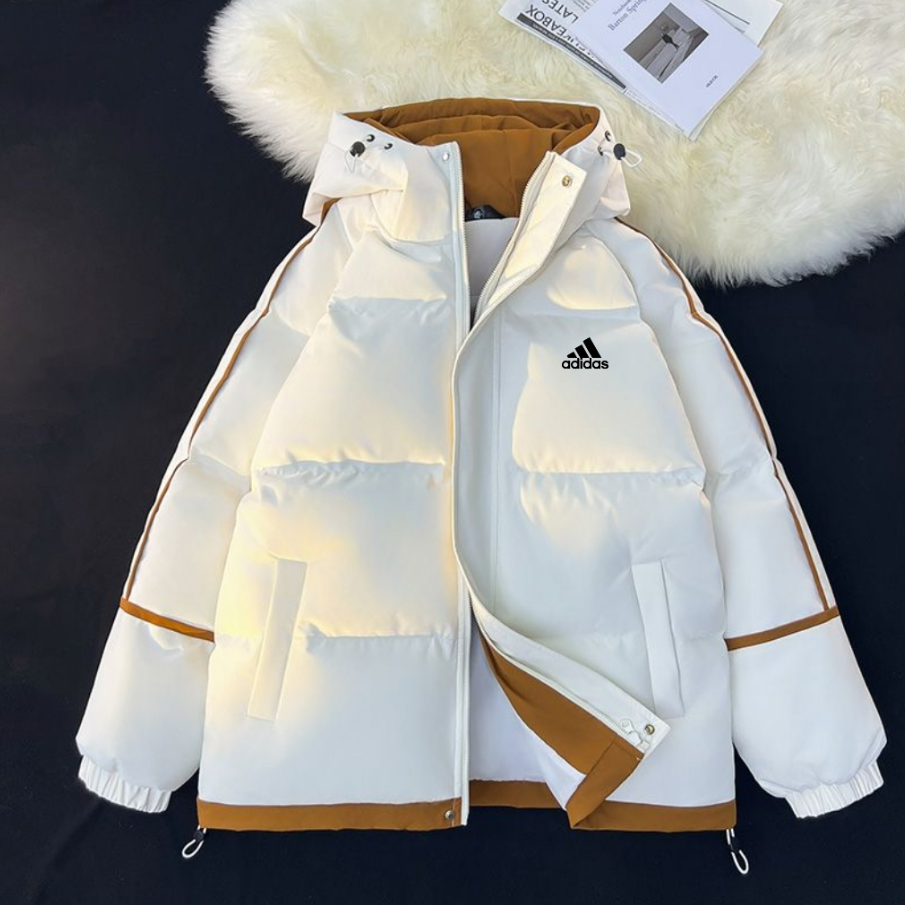 Adidas down jacket Clothing Winter Solid Color Casual Simple Stand-up Collar Thick Versatile Cotton Coat-CY