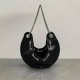 Celine women's bag Top version Original Leather2022New Product AVA Underarm Bag Chain Underarm Bag the Classic Moon Shape Natural Drape Design Chain Used Underarm Bag Is the Main Feature of This Chain Underarm Bag198993