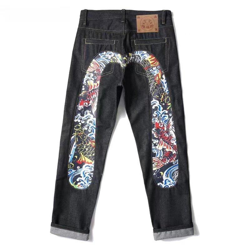 Evisu Jeans Fashion Y2Retro Hip Hop Jeans