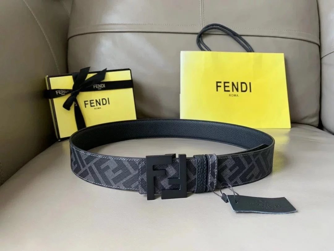 FENDI Belt Top version In Stock High Quality Genuine Leather New Men's Belt Fashion All-Match Casual Monster Belt Pant Belt Unisex