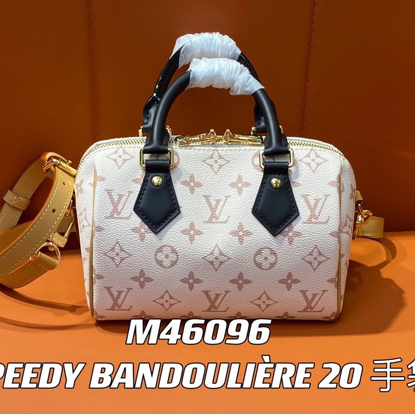 Louis Vuitton LV Women's Bag Top version 【Overseas】24Summer Limited New M23073speedy25Pillow bag Spddey20Handbag mini Pillow Bag Shoulder Crossbody Handbag M46397Milk Blue N40415Plaid Blue